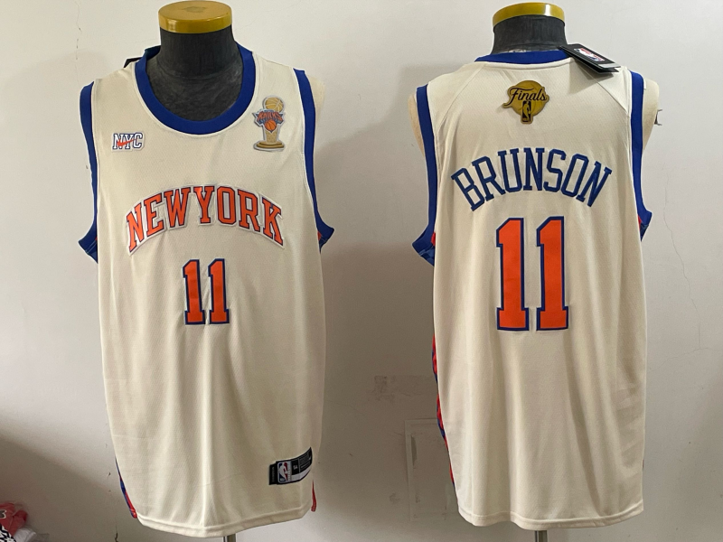 Men New York Knicks #11 Brunson cream 2026 Nike NBA jersey 0702001->new york knicks->NBA Jersey